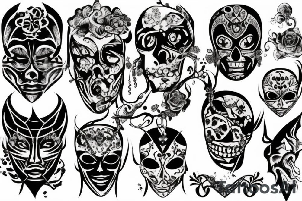 Tattoo for mask scar tattoo idea