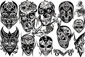 Tattoo for mask scar tattoo idea