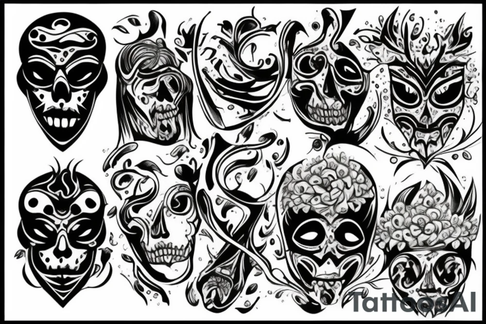 Tattoo for mask scar tattoo idea