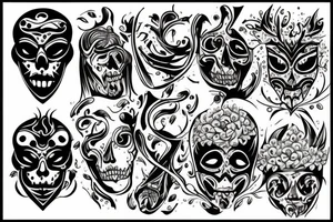 Tattoo for mask scar tattoo idea