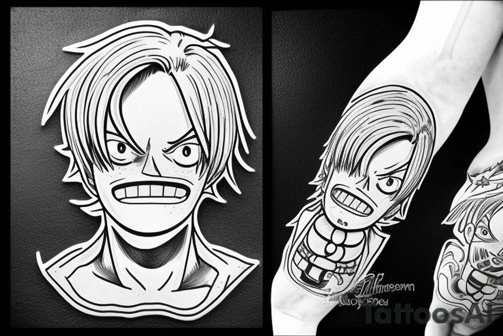 Sanji from one piece tattoo idea