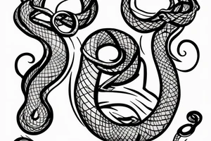 Snake wrapped around an hourglass tattoo idea