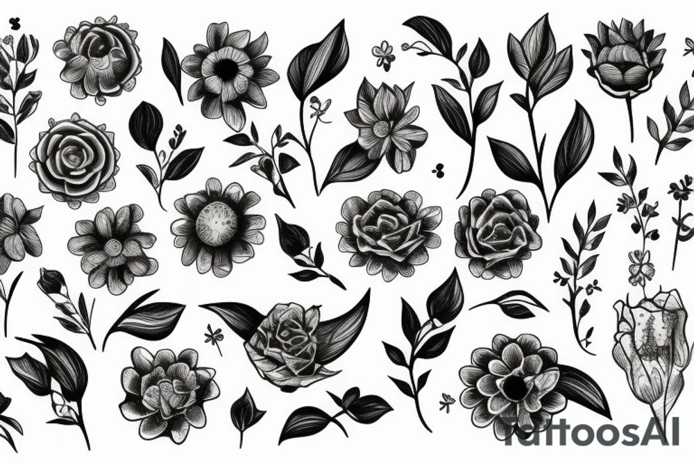 flowers tattoo idea