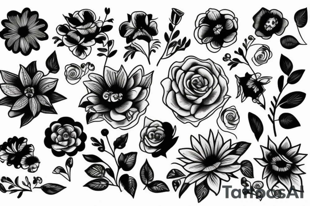 flowers tattoo idea
