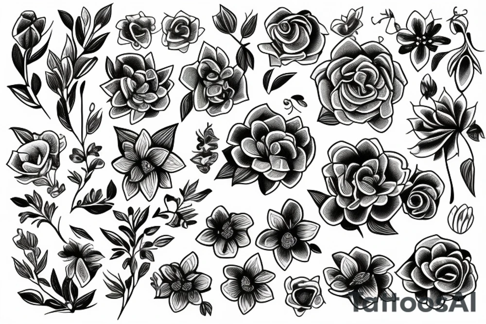 flowers tattoo idea