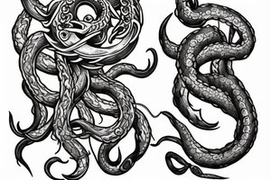 kraken two-handed hammer tattoo idea