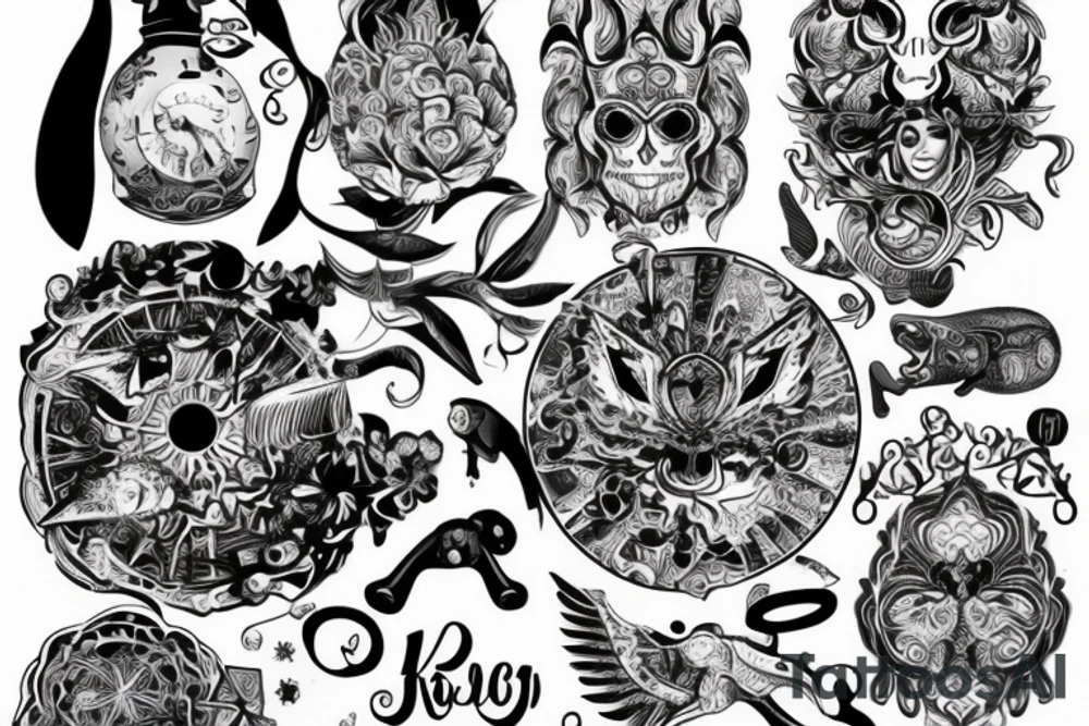 Дракон кусает себя за хвост tattoo idea
