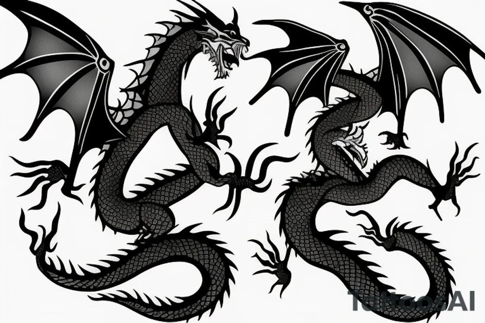 the dragon bites its tail tattoo idea