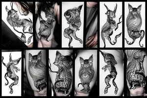 Animal jumping from a Prisma tattoo idea