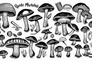 mushroom character tattoo idea