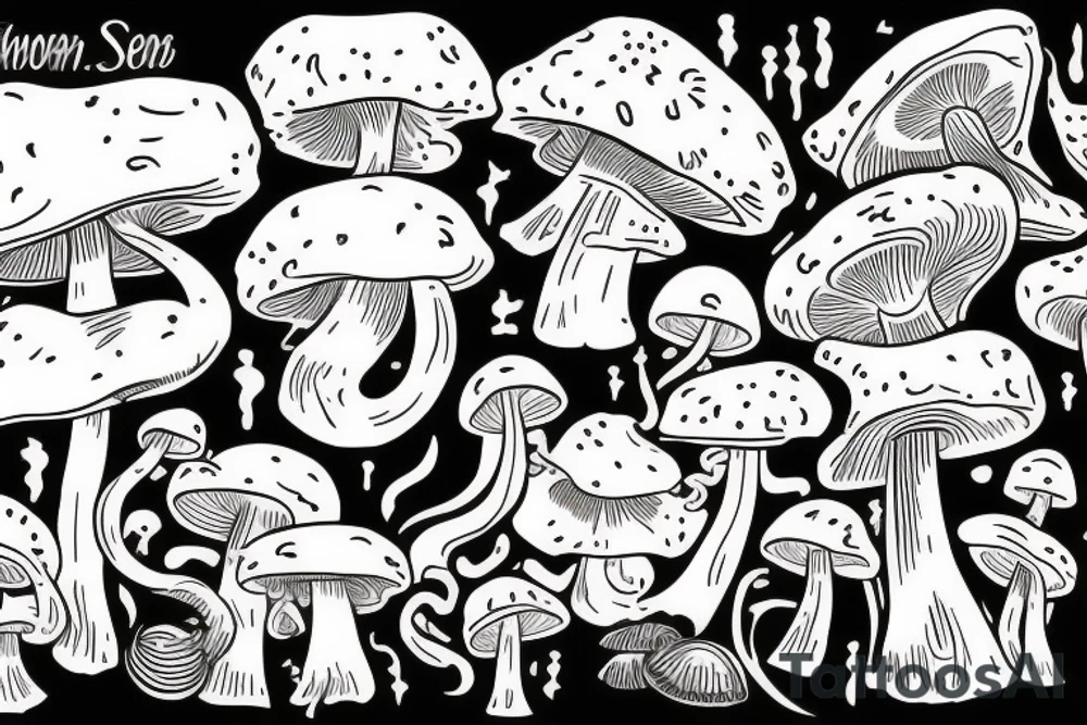 mushroom character tattoo idea