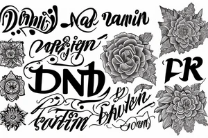 text "far din" tattoo idea