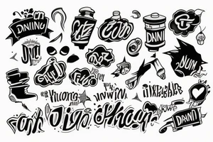 text "far din" tattoo idea