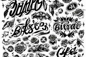333 under bicep tattoo idea