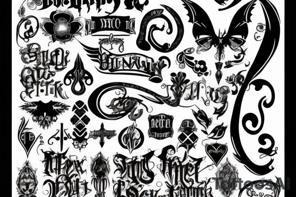 333 gothic text tattoo idea
