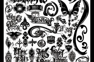333 gothic text tattoo idea