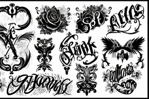 333 gothic text tattoo idea