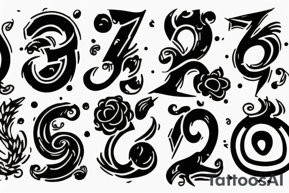 333 number tattoo idea
