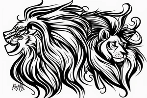 mechanical lionhead tattoo idea