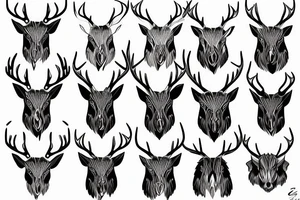 stag head tattoo idea