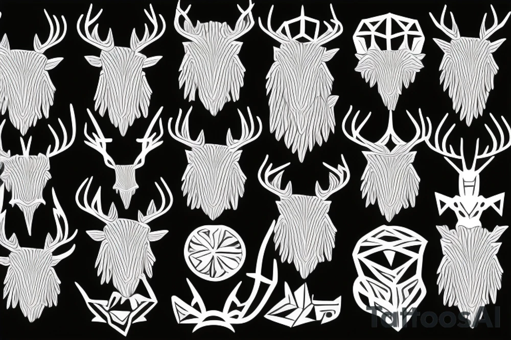 stag head tattoo idea