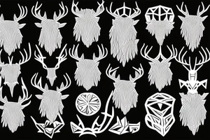 stag head tattoo idea