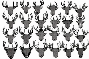 stag head tattoo idea