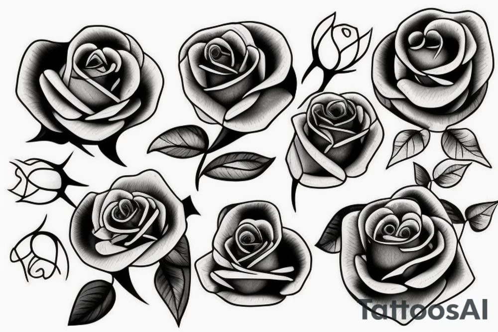 rose, complicated tattoo idea
