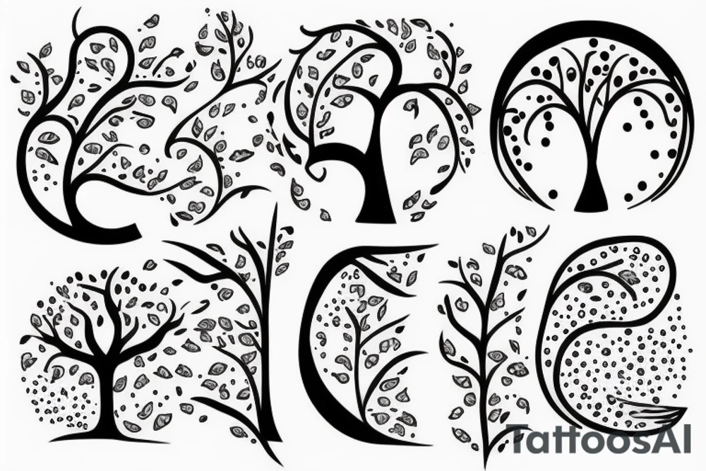 Cat and tree tattoo idea