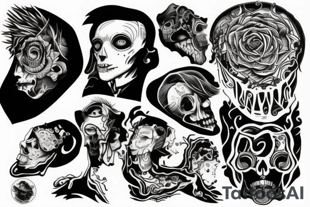 a man looking into the abyss tattoo idea