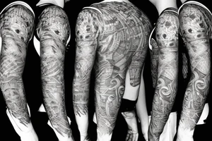 a man looking into the abyss tattoo idea