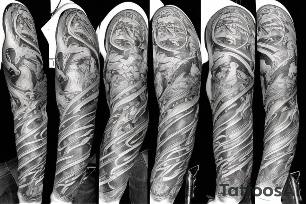 a man looking into the abyss tattoo idea