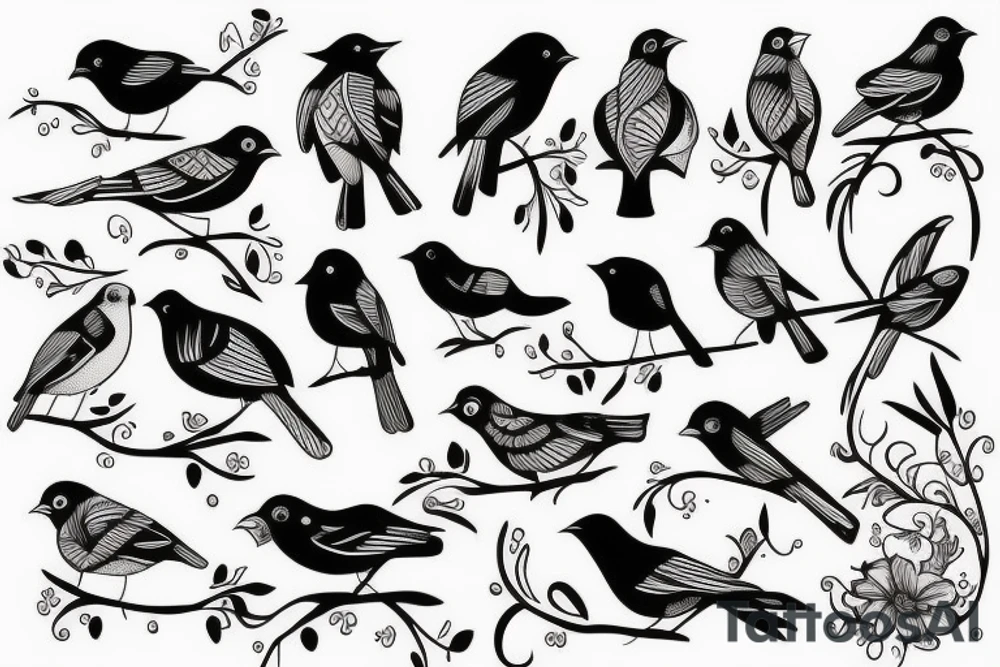 Bird on a bench tattoo idea