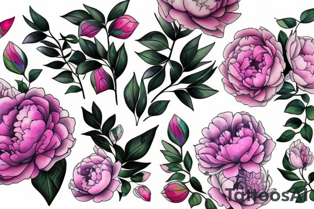 peonies tattoo idea