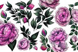 peonies tattoo idea