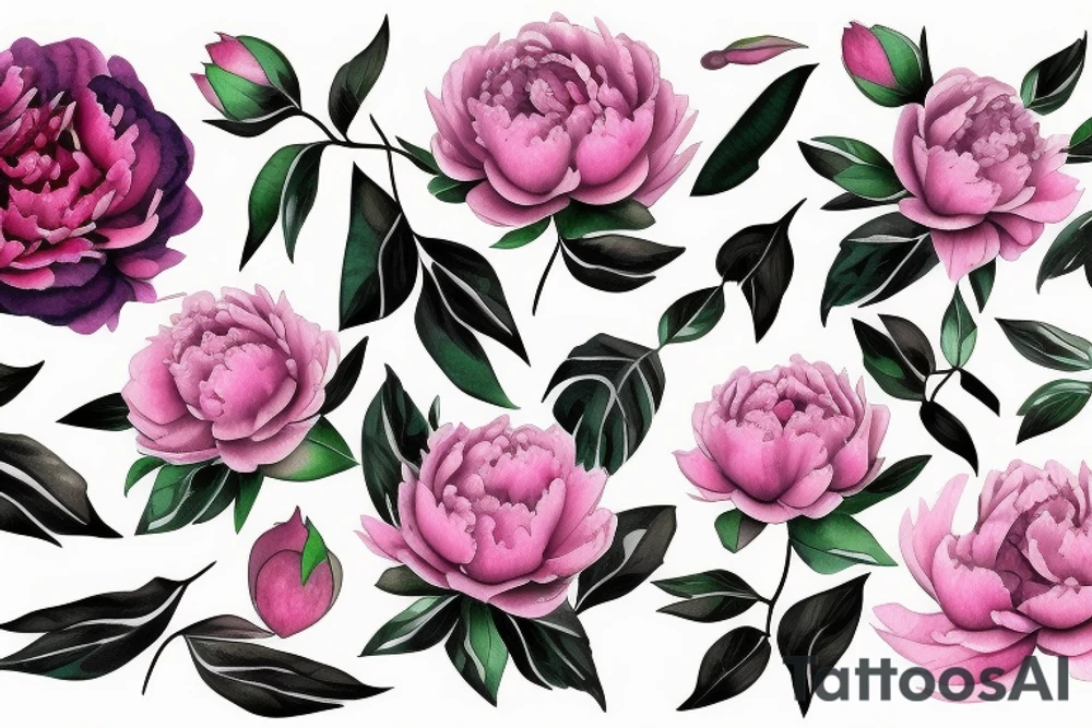 peonies tattoo idea
