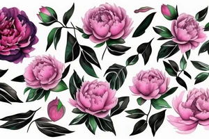 peonies tattoo idea