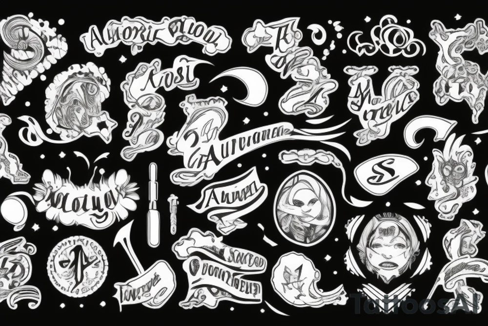 Name Aurora tattoo idea