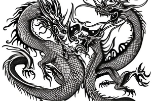 Dragon spiting fire tattoo idea