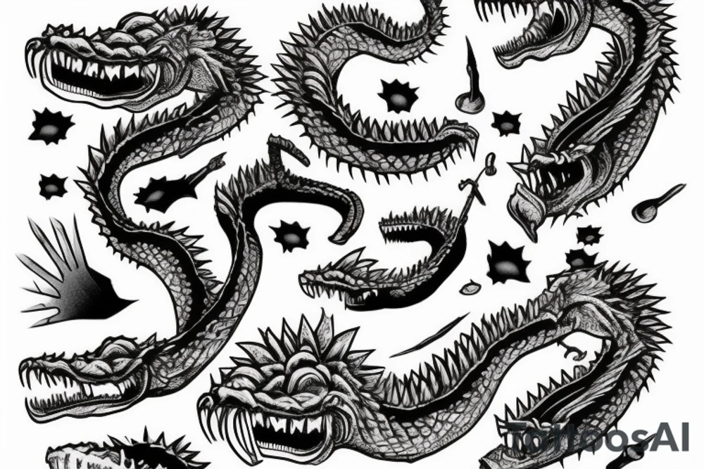 The angry crocodile tattoo idea