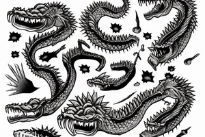 The angry crocodile tattoo idea