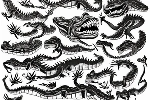 The angry crocodile tattoo idea