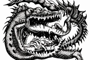 The angry crocodile tattoo idea