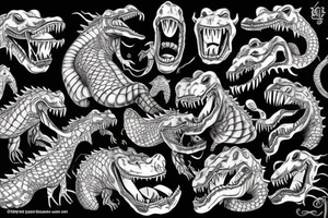 The angry crocodile tattoo idea