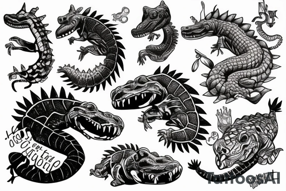 The crocodile tattoo idea