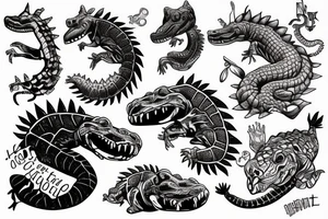 The crocodile tattoo idea