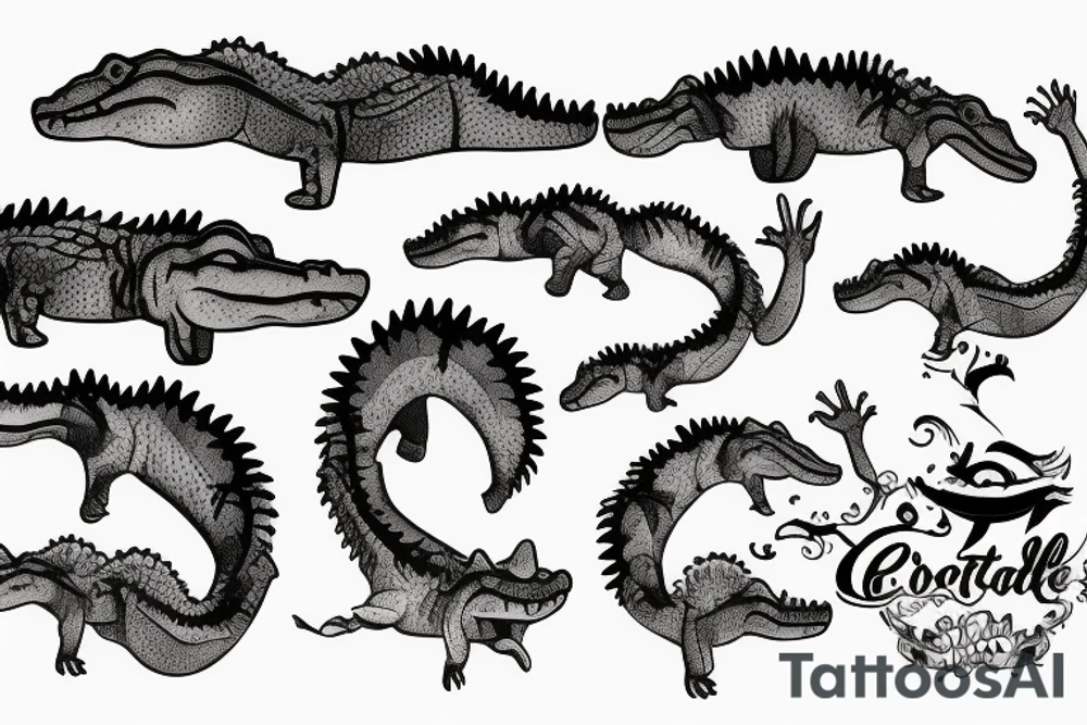 The crocodile tattoo idea