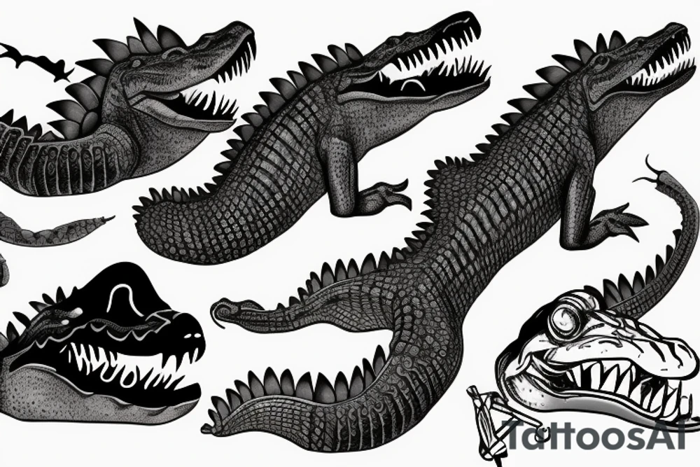 The crocodile tattoo idea