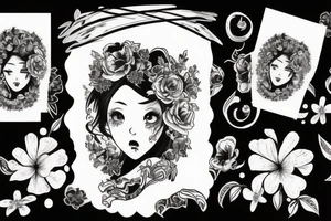 Bloody woman tattoo idea