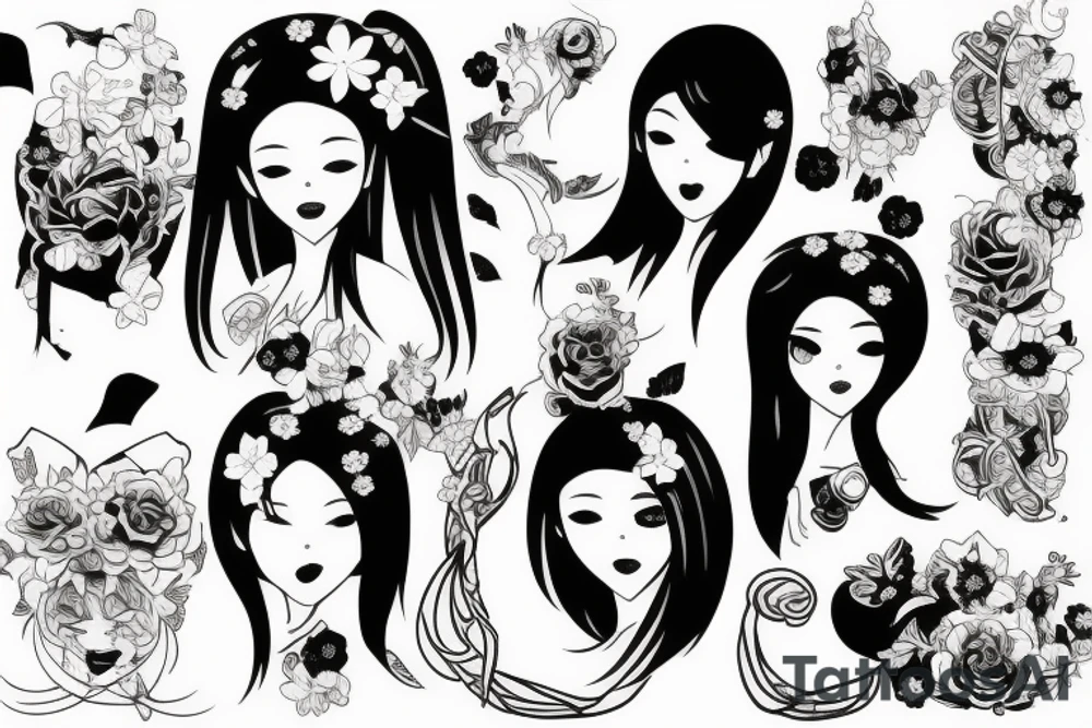 Girl bleeding tattoo idea